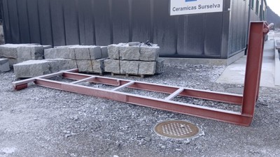 Abrollrahmen Abroll Mulde Pritsche Hakengerät