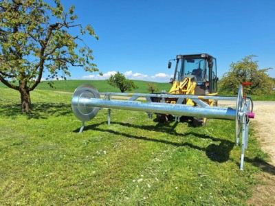 Haspel für Fahrsilofolie und Kompostflies