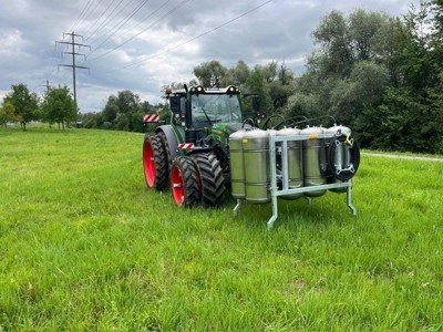 Luftbehälter für Ausblasung der Güllen-Schläuche