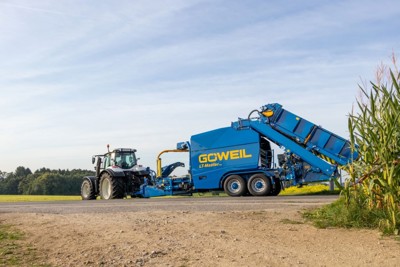 Göweil Gras- Maispresse F115 mit Ballenaufsteller