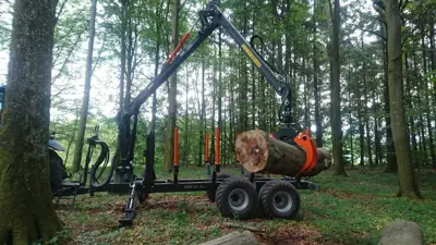 Remorque Forestière BMF 10T2 / Grue BMF 720