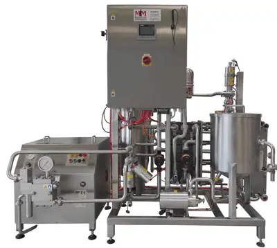 Plattenpasteur mit Homogenisator  300 L / Std.