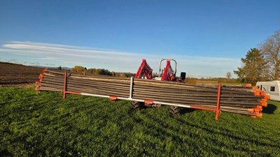 Lager- + Transportgestell, 0.92x4.16m für PE Rohre