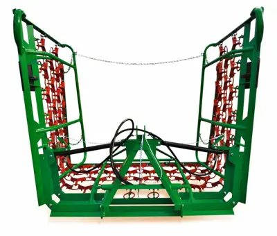 Wiesenegge mit freinachlaufender Planierschiene, 5 Meter/ 4-Ringreihen/ hydr.