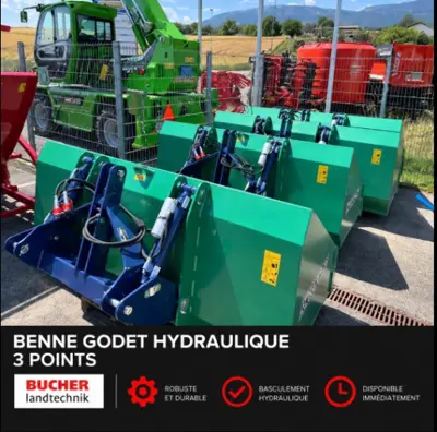 Benne godet hydraulique 3 points 2.25 m