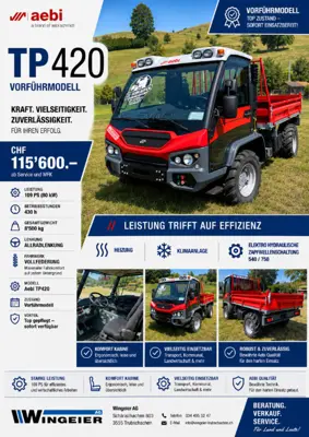 AEBI TP420 MIT FEDERUNG U. ALLRADLENKUNG