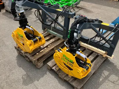 Holzzange/Holzgreifer/Forstgreifer/grappin à billons, an Frontlader,  pour chargeur frontal