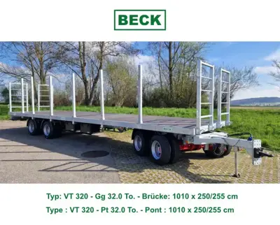 Vierachs-Transportanhänger "BECK" / Typ: VT 320 - 32 To. Gg