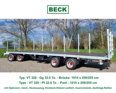 Vierachs-Transportanhänger "BECK" / Typ: VT 320 - 32 To. Gg