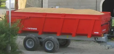 Remorque monocoque, essieu tandem, suiveur.