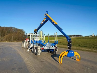 Binderberger Rückewagen / Remorque de débardage /  RW 12 Alpin + BK6- 8500