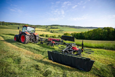Vicon Andex 715 T VARIO-Seitenschwader gezogen, Tazelwurm, Andaineur double rotor