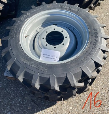 Komplettrad 340/85R38 & 280/85R28