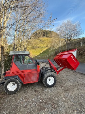 Kippschaufel für Zweiachsmäher