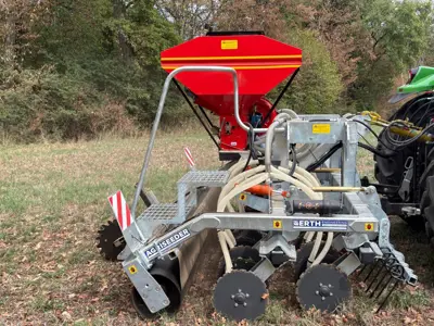 Direktsaatsämaschine ERTH mit Auto-Contour-System + Krummenacher Sägerät