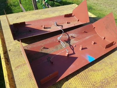 Tôles pour griffe de pont roulant