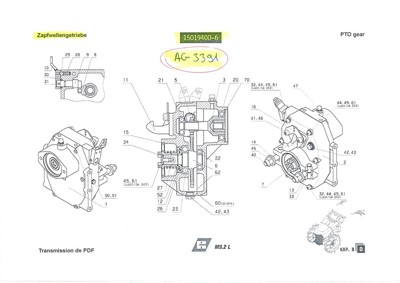 BUCHER - REFORM Zapfw.-Getriebe zu M9 Motormäher