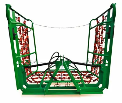 Wiesenegge mit freinachlaufender Planierschiene, 5 Meter/ 4-Ringreihen/ hydr.