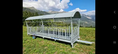Futterraufe 22 Plätze Selbstfanggitter Futterkrippe
