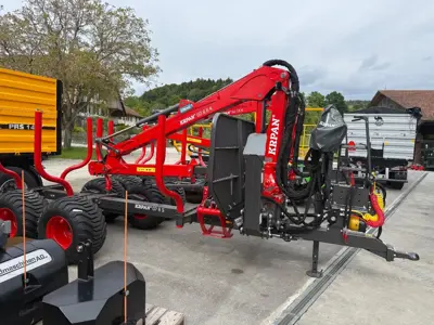 Krpan Forstanhänger GP8S mit Kran GD6.6K