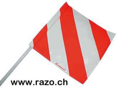 Signalfahne, Warnfahne, Triopan, Fahnensatz zu Schneepflug