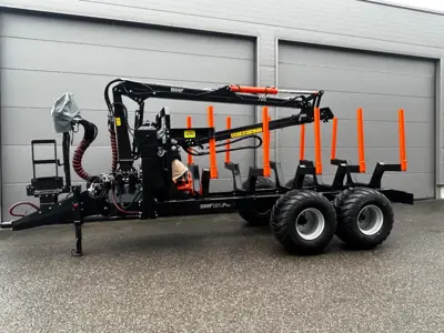 Remorque Forestière BMF 10T2 / Grue BMF 720