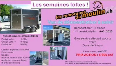 Van de démonstration HB 506 Ifor Williams à saisir