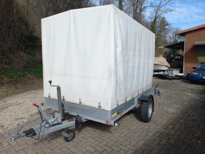 sehr schöner Daltec Cargo 13 Absenkanhänger / Sachentransportankänger / Anhänger mit Blachenverdeck , ab MFK 9.2024