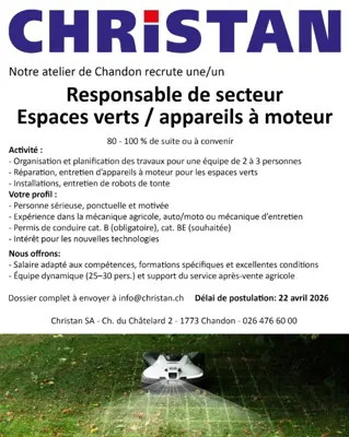 mécanicien espaces verts appareil à moteur