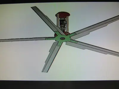 Deckenlüfter XL, Rotordurchmesser 4 oder 5m