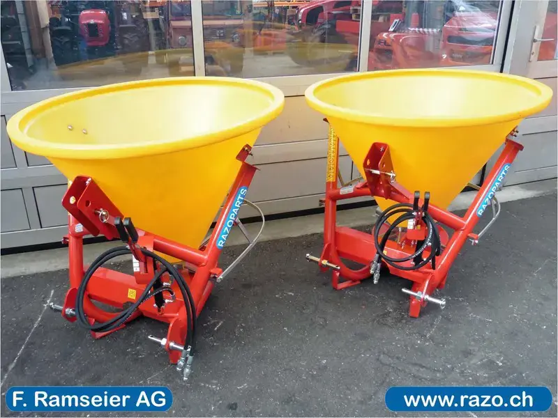 RAZOPARTS, 300 kg Kunststoff 1-Scheibendüngerstreuer mit hydr. Bedienung