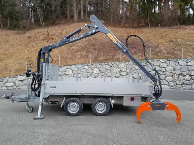 PkW Forstanhänger mit 5m Kran