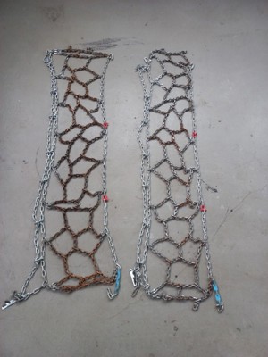 starke Spur- Schneeketten 24x8.50-14 und ähnliche Grössen , passend für Kleintraktor , Kommunaltraktor , Rasentraktor , Kubota Iseki John Deere Hako , Shibaura usw.