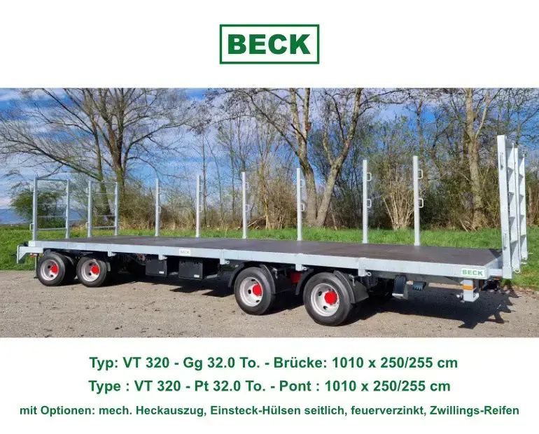 Vierachs-Transportanhänger "BECK" / Typ: VT 320 - 32 To. Gg