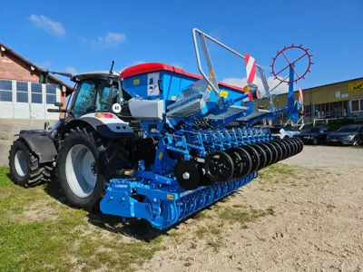 Herse LEMKEN Zirkon 12/300 et semoir Saphir 9