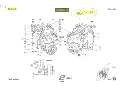BUCHER - REFORM Hydro.- Getriebe zu M 9 Motormäher