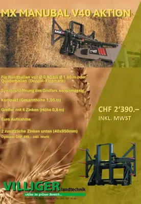 MX Ballenzangen Manubal V40 AKTION