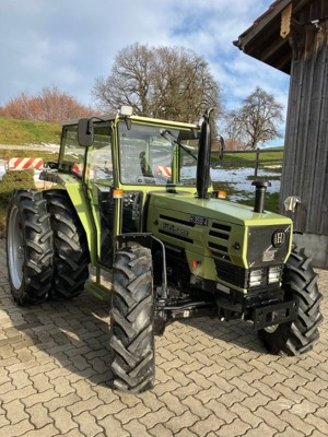 Traktor Hürlimann H-358-4 mit Doppelbereifung