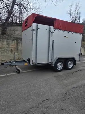 Anhänger DALTEC VT 2500 Plane Rot / Kombi-Türe / Licht Occ.