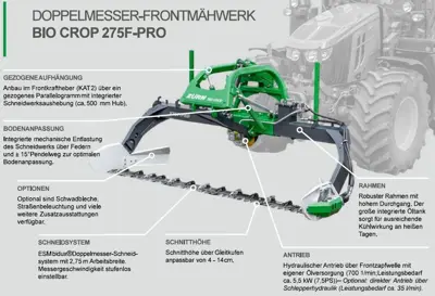 NEUHEIT Doppelmesser Mähwerk gezogen