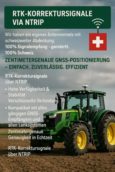 RTK Korrektursignal ab Schweizer Netz