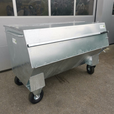 Dungcontainer auf Rollen mit Euro 8 Aufnahme und Deckel